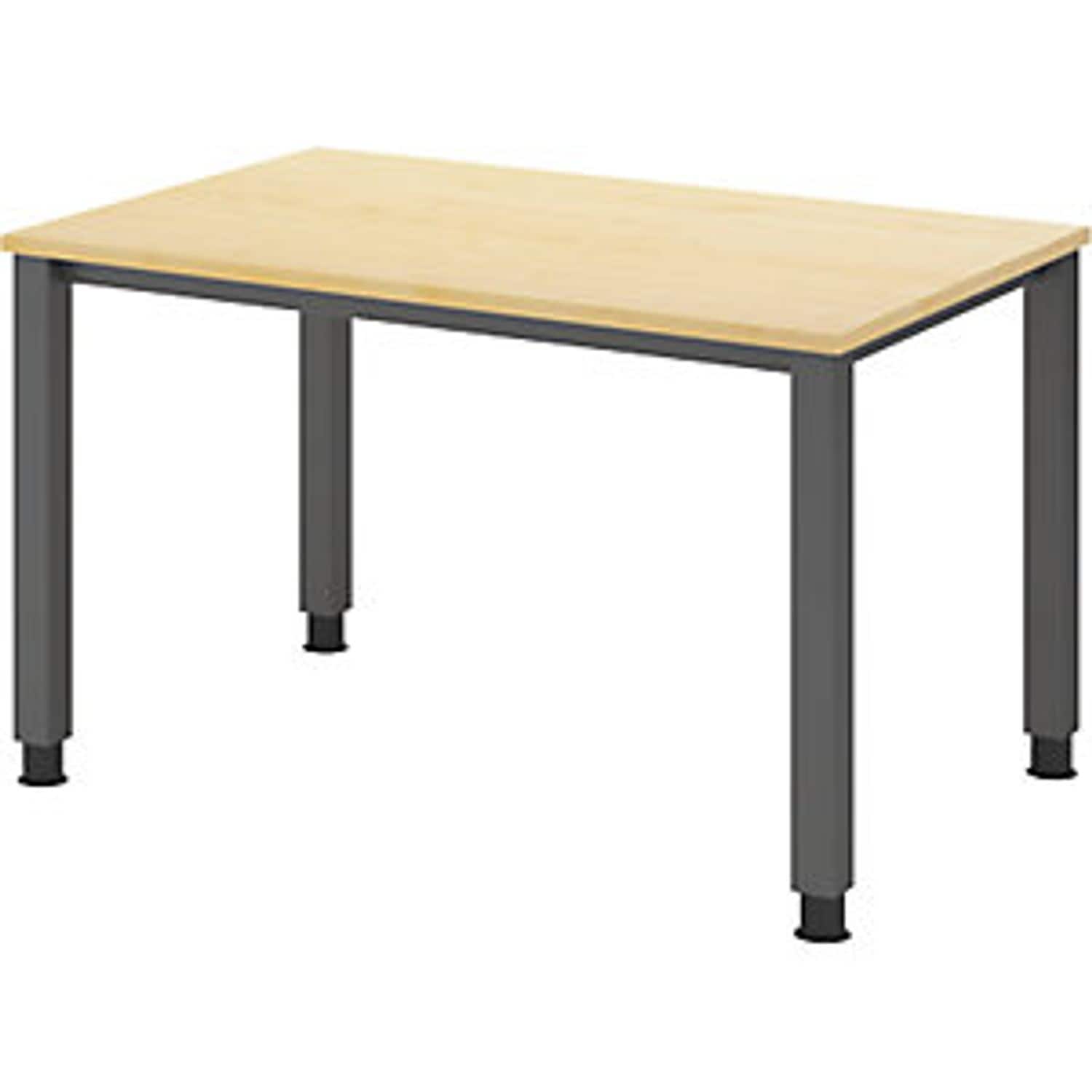 EUROKRAFTpro Desk 4-legged Frame Width 1200mm Graphite/maple