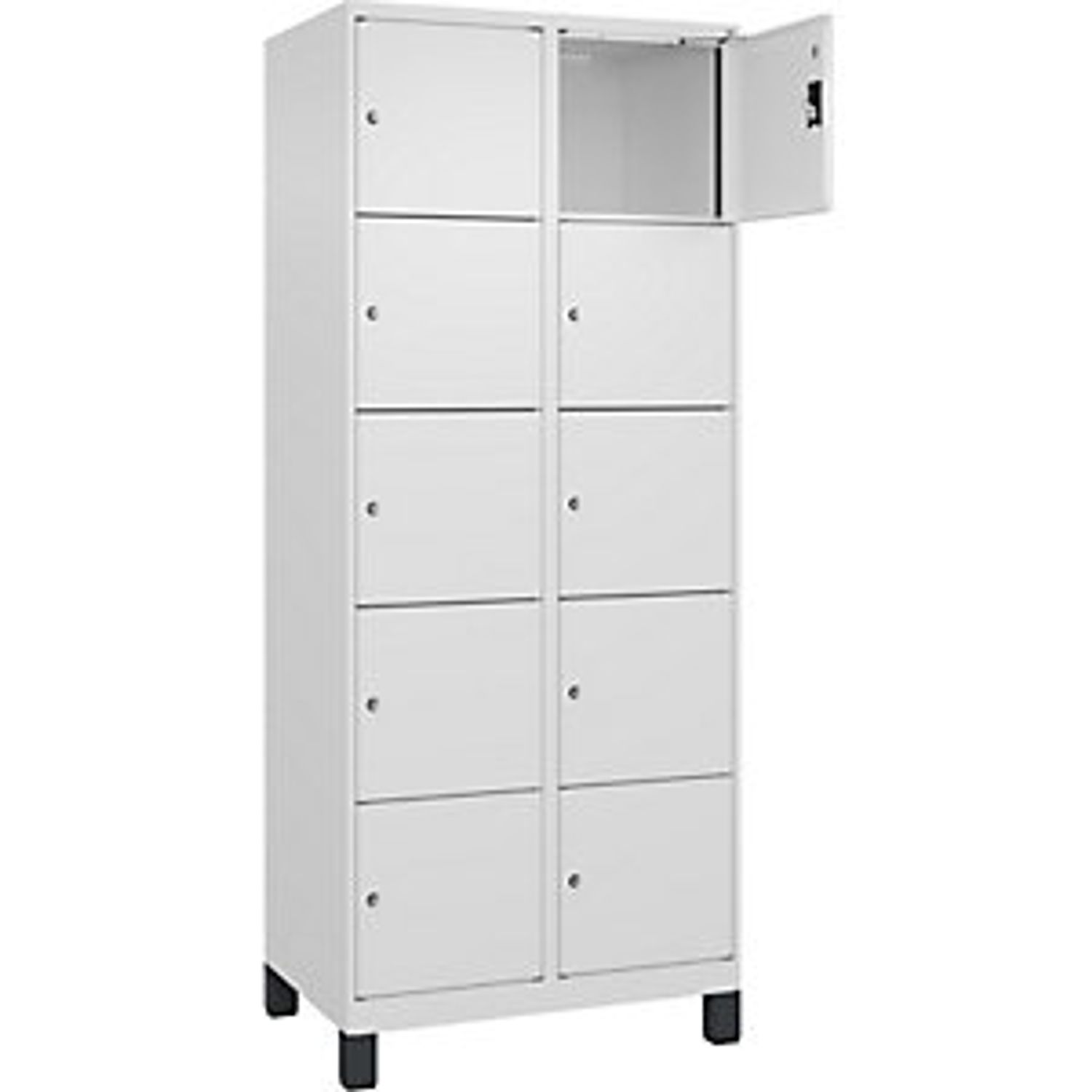 EUROKRAFTpro Classic Plus Bench Seat Double Deck Clothes Locker 4 Compartments L