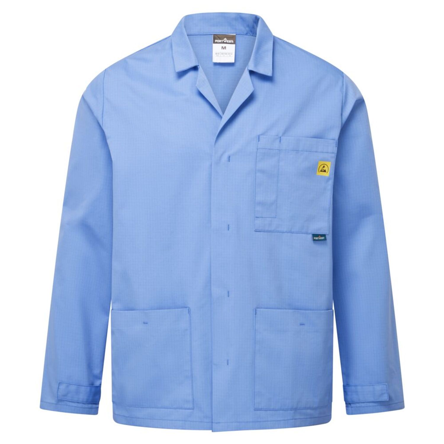 Portwest Anti-Static ESD Lab Jacket Hamilton Blue Size 4XL Regular