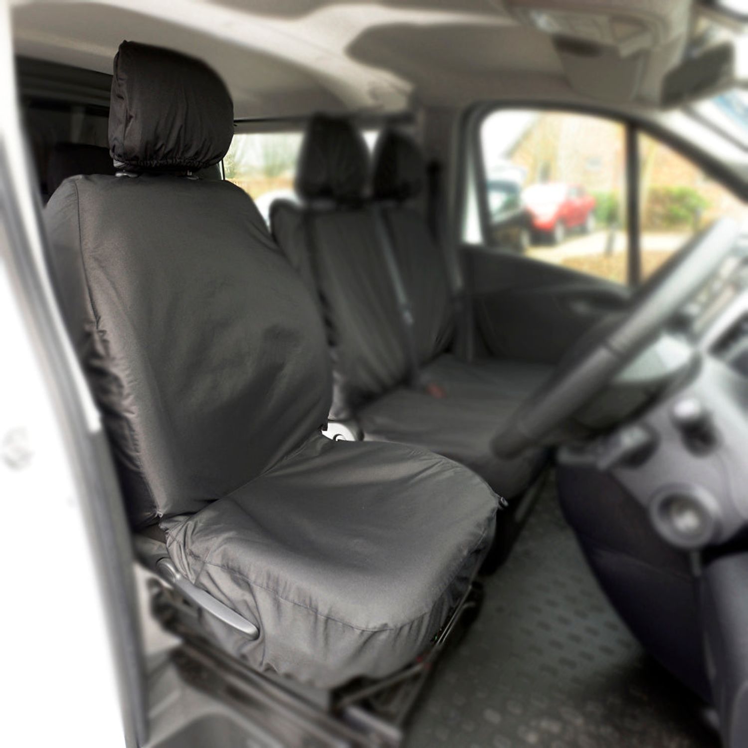 UK Custom Covers Fits Nissan NV400 Tailored PU Driver Seat Cover - Black 399