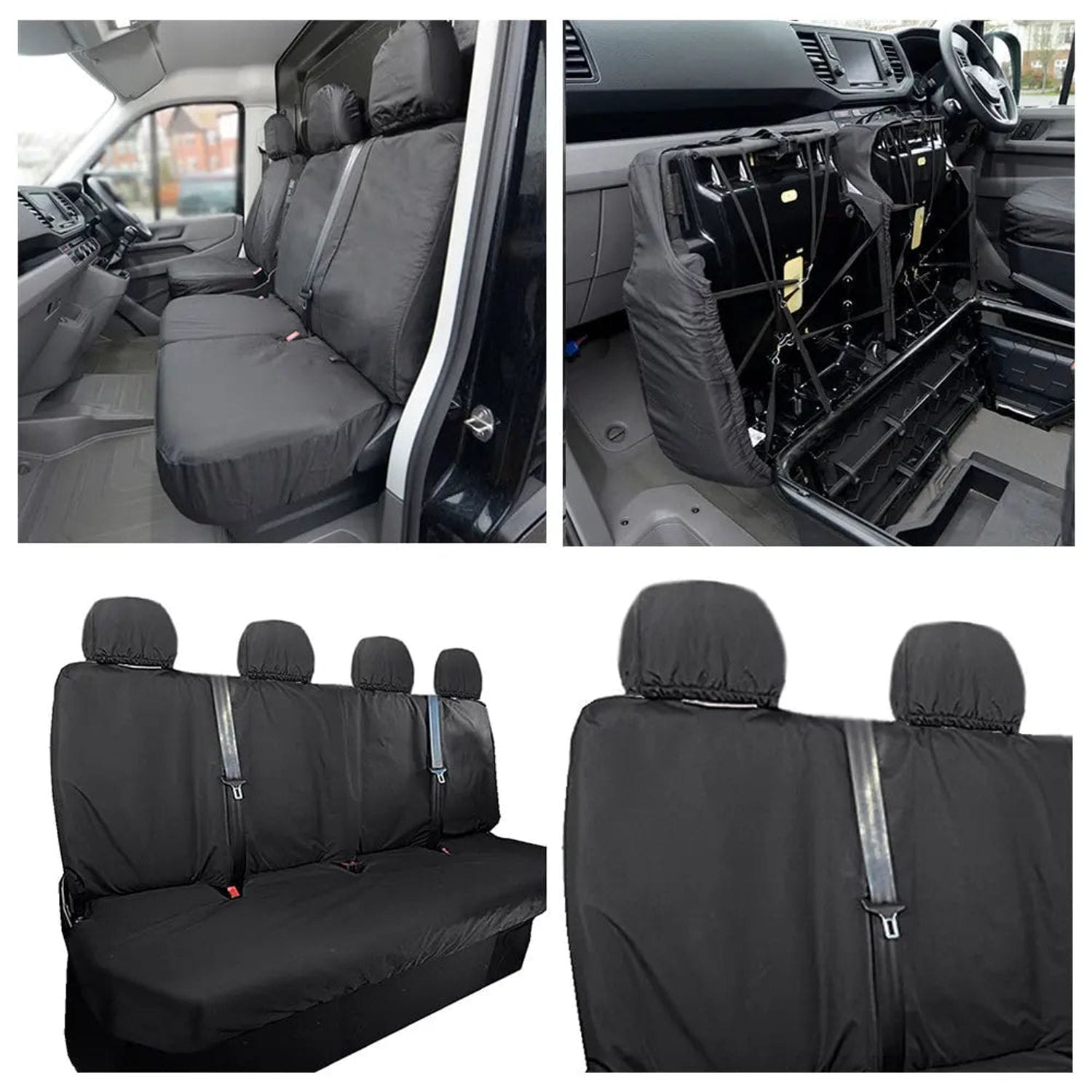 UK Custom Covers Man TGE (2017 Onwards) Tailored PU Front & Rear Seat Covers (No
