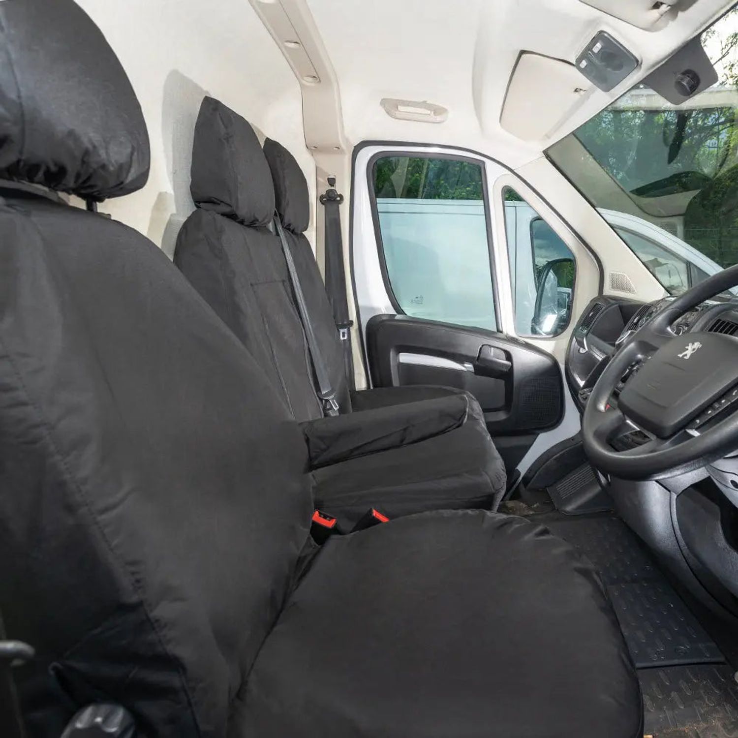 UK Custom Covers Peugeot Partner (2022 Onwards) Tailored PU Front Seat Covers (w