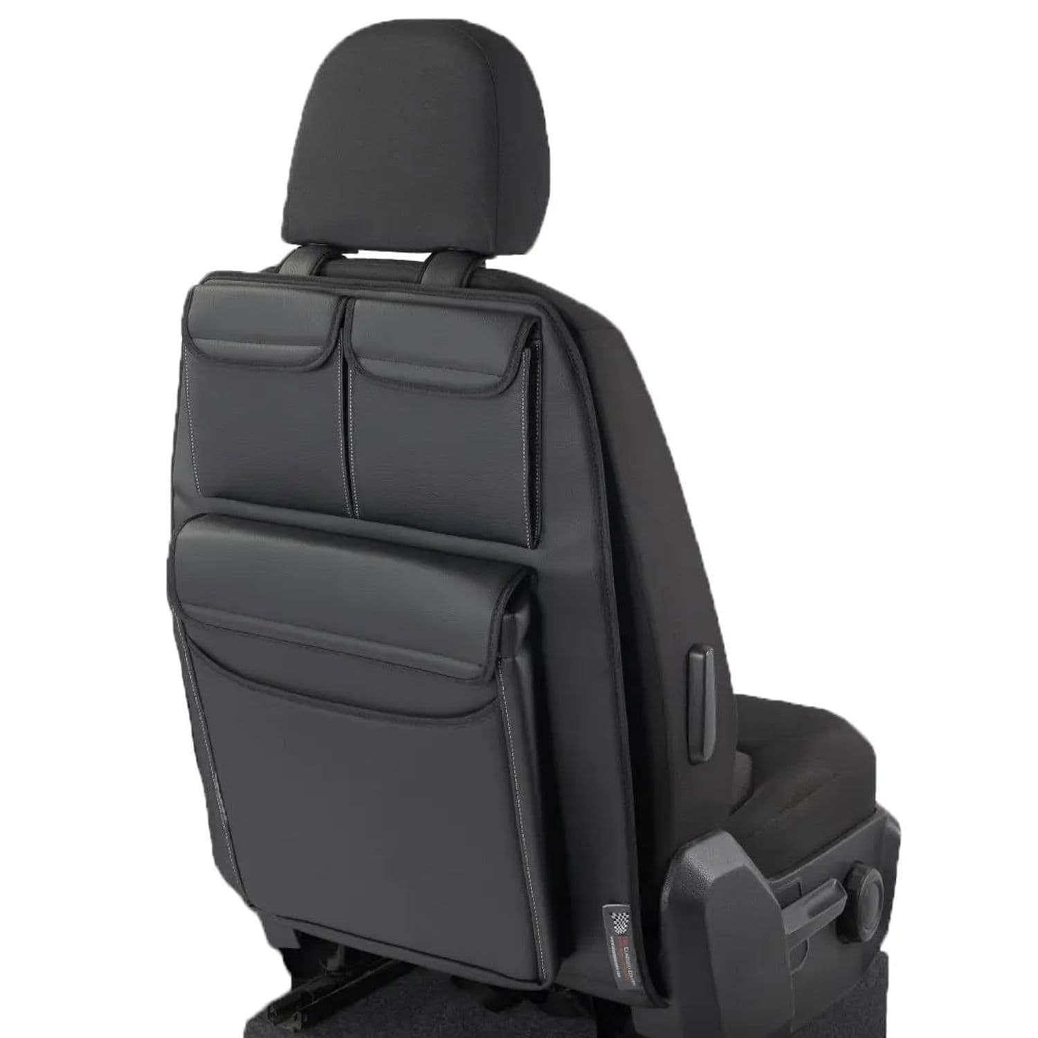 UK Custom Covers Renault Trafic Leatherette Single Seat Storage Organiser - Blac