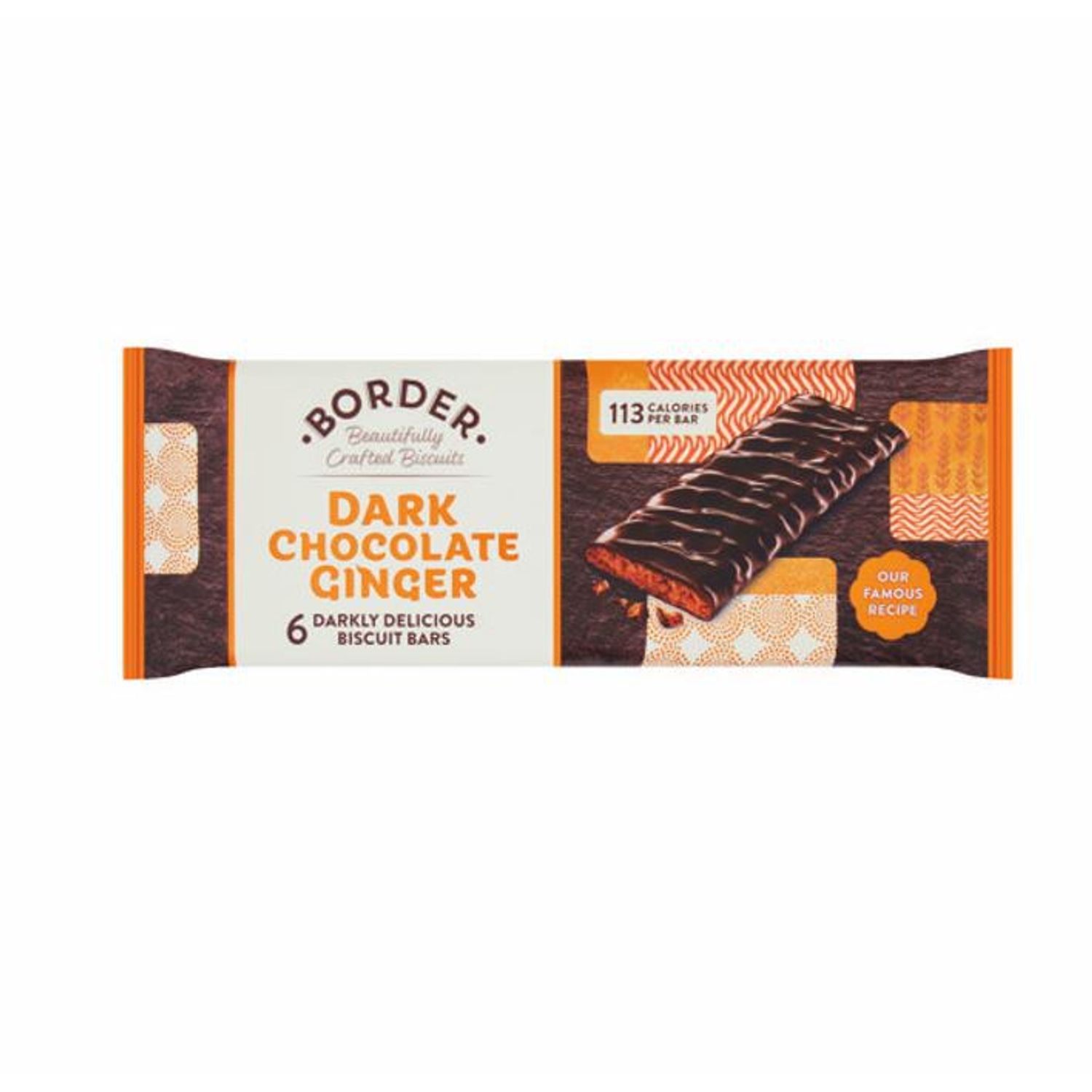 Biscuits Dark Chocolate Ginger Bars Indiviually Wrapped Pack of 6