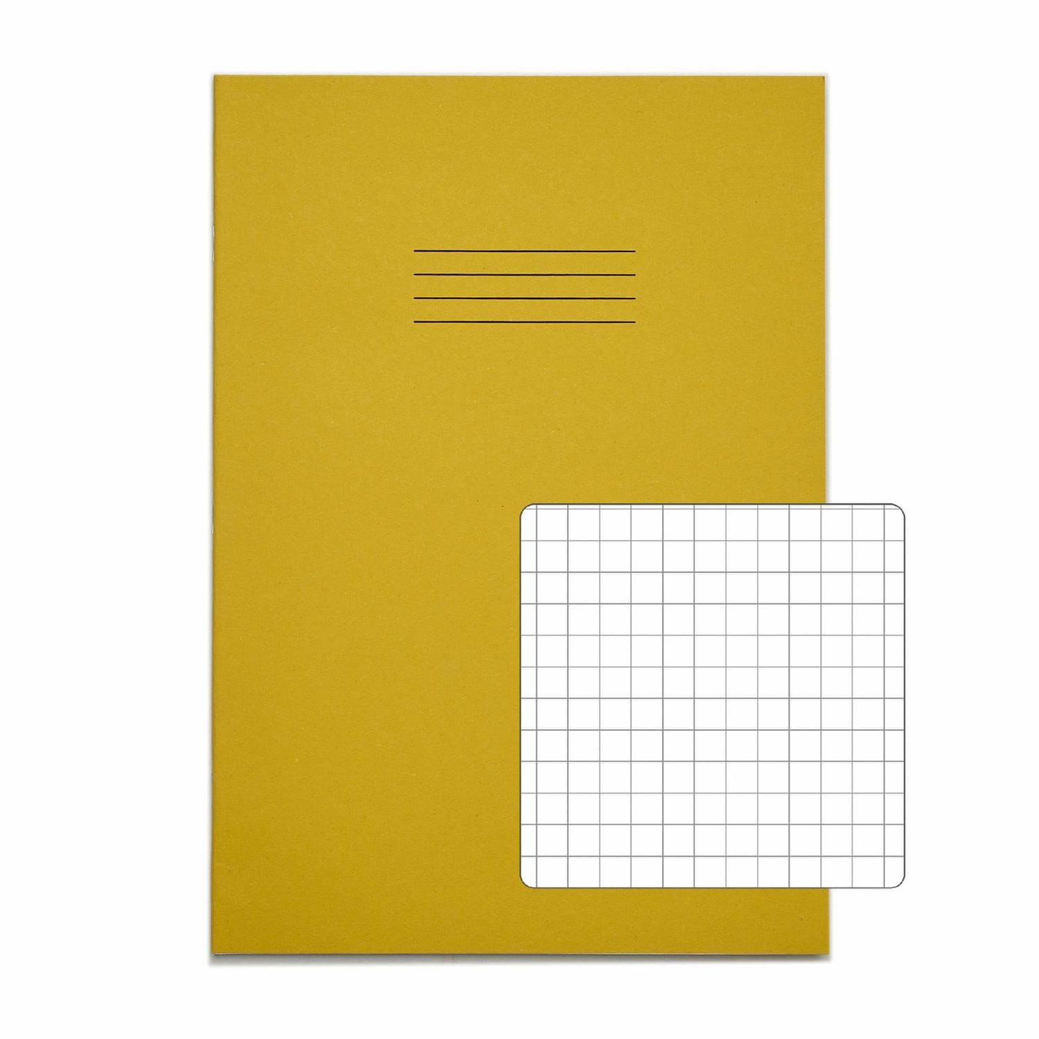 A4 Exercise Book 80 Page Squared S5 Yellow Pack of  50