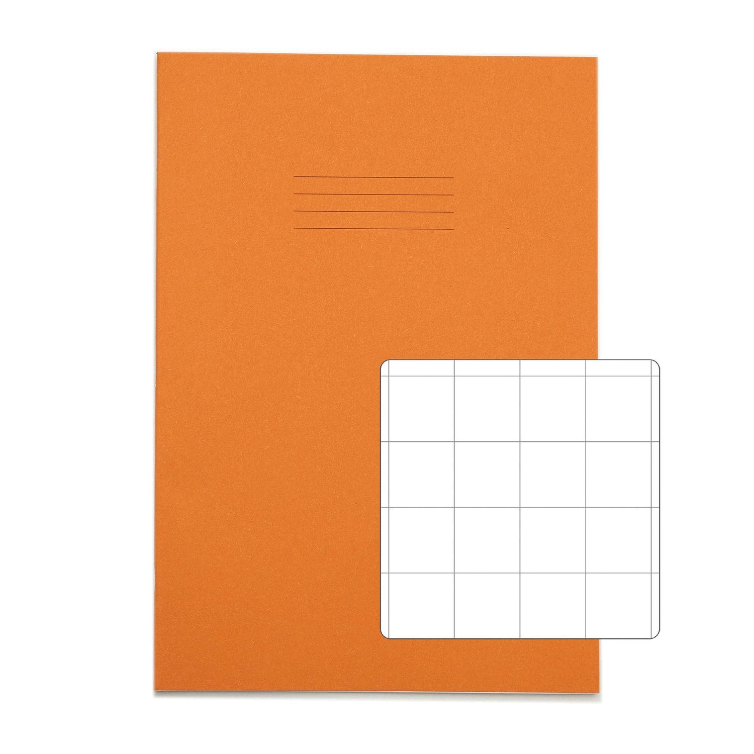 A4 Exercise Book 80 Page Squared S20 Orange Pack of  50