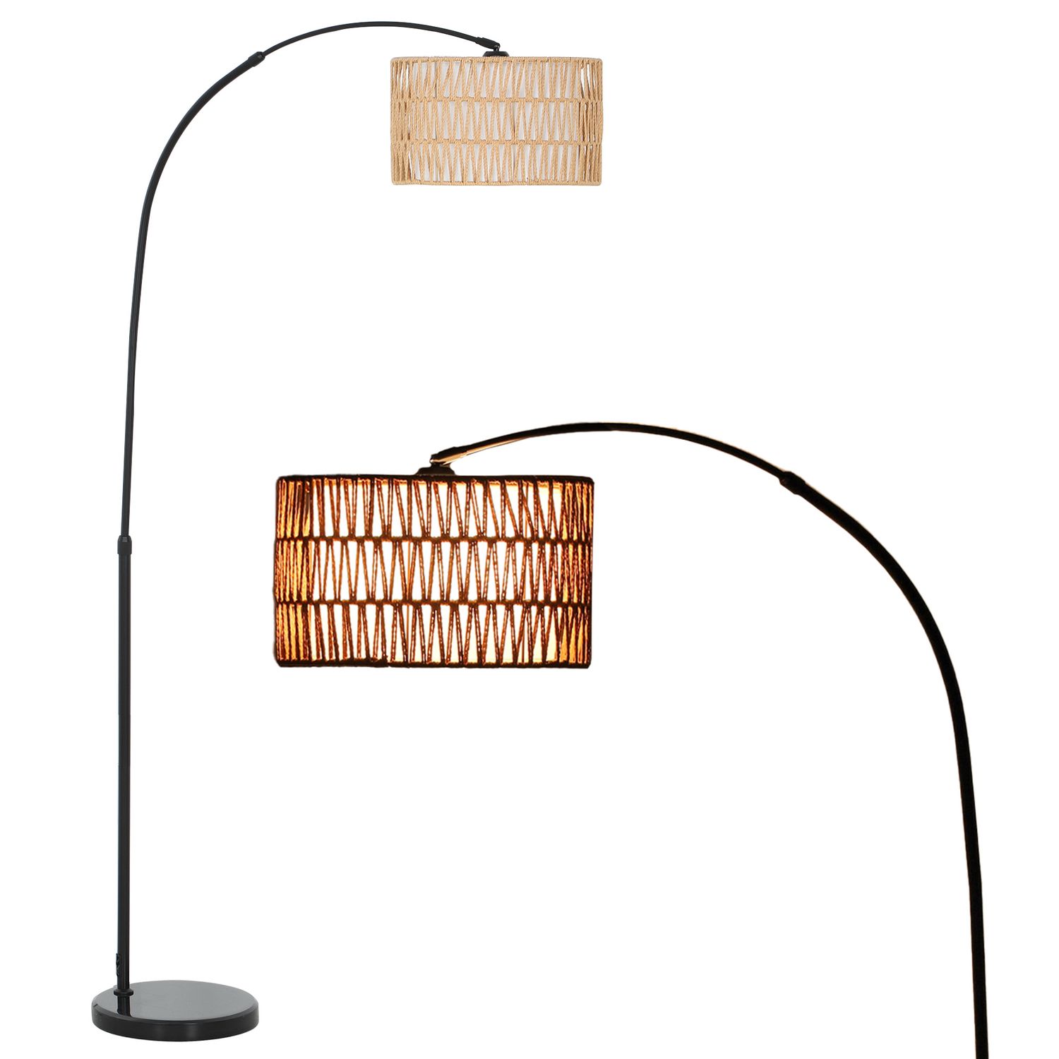 HOMCOM Floor Lamp for Living Room, Standing Lamp with Foot Switch - Black - B31-