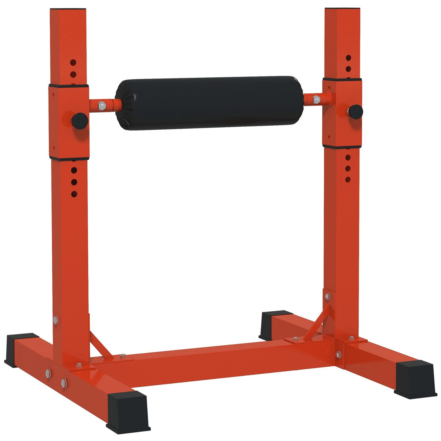 SPORTNOW Bulgarian Split Squat Stand, 12-Level Leg Training Machine - Red