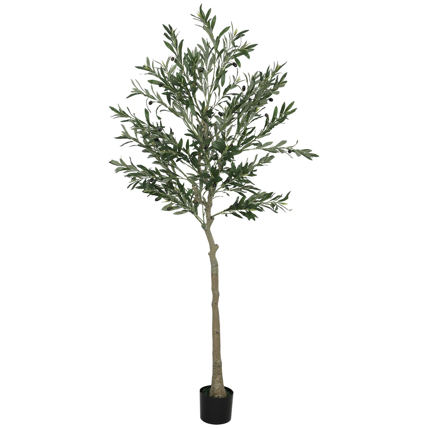 HOMCOM Indoor Artificial Plant, Faux Potted Silk Olive Tree - 180cm