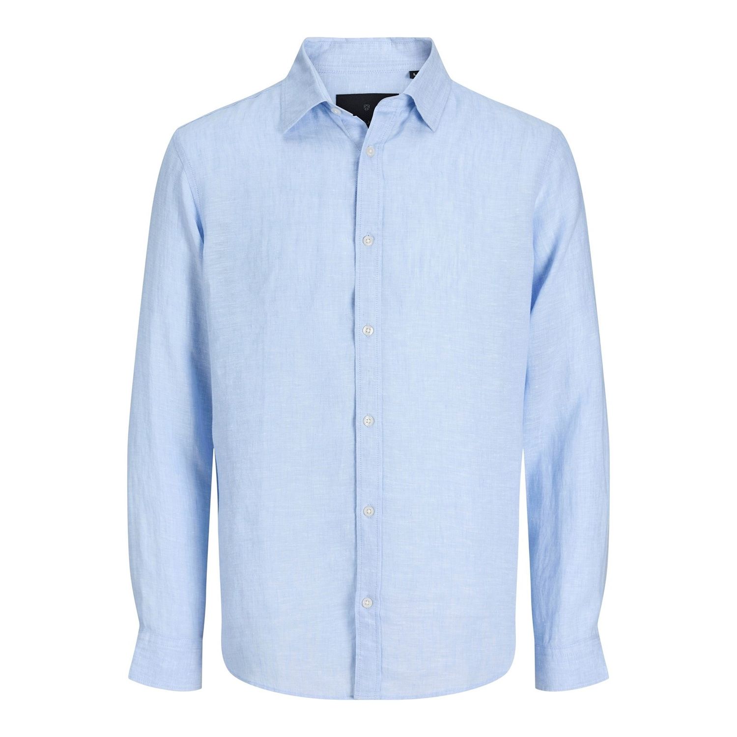Jack & Jones Linen Shirt In Light Brunnera Blue Size Extra Large Male
