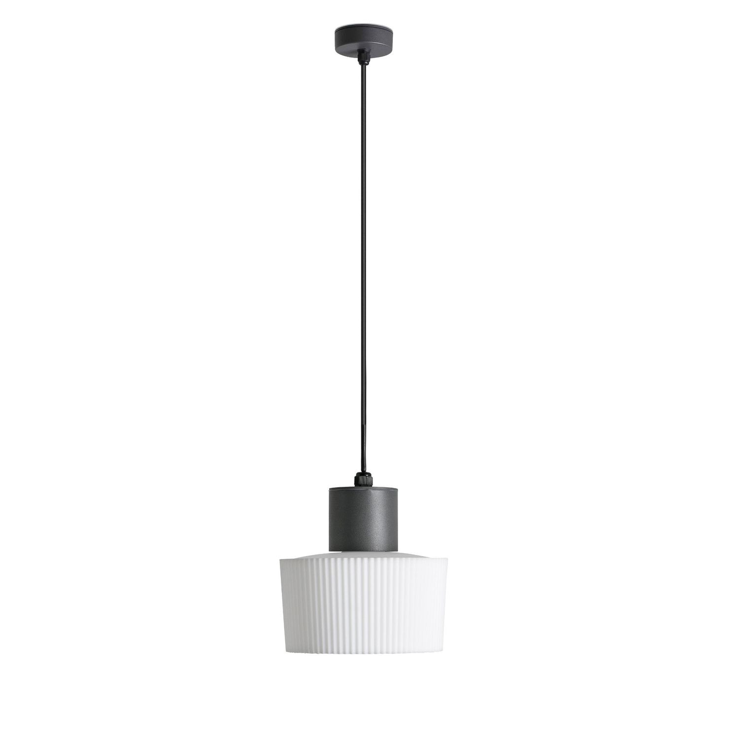 Faro Lighting Muffin Outdoor Pendant Ceiling Light Dark Grey 1x E27 IP44