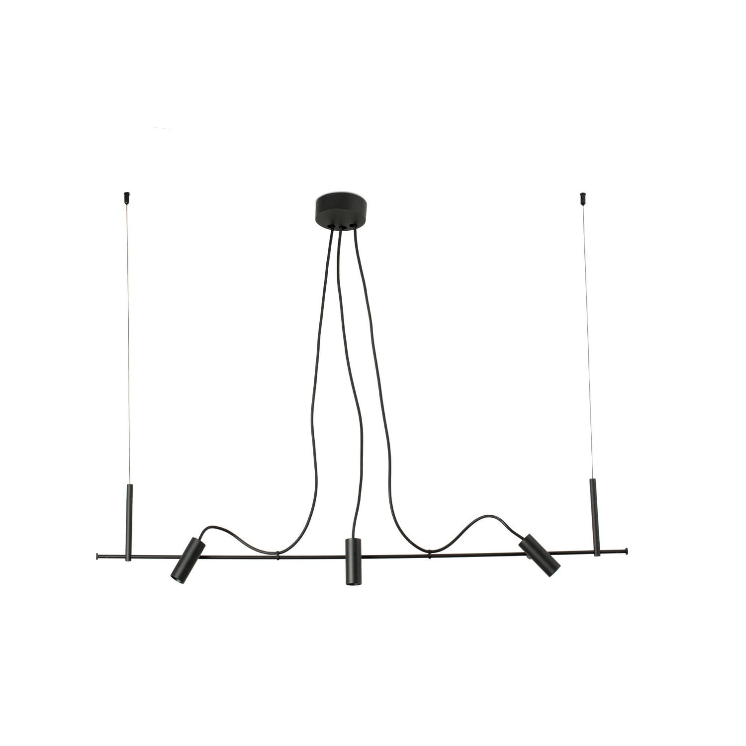 Faro Lighting Clap Linear 3x6W Outdoor Pendant Ceiling Light Black IP65 3000K