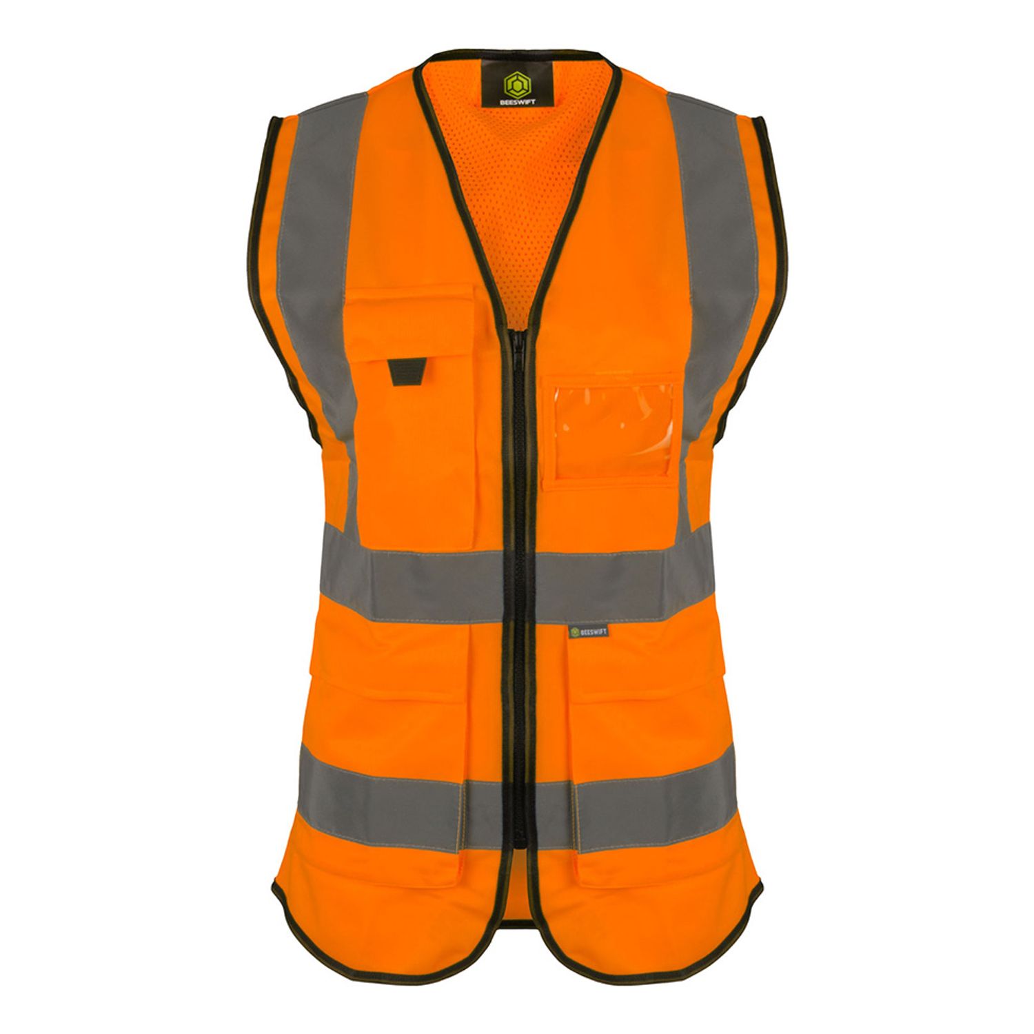 Beeswift Women's Hi-Vis Exec Waistcoat Orange Size Small (08)