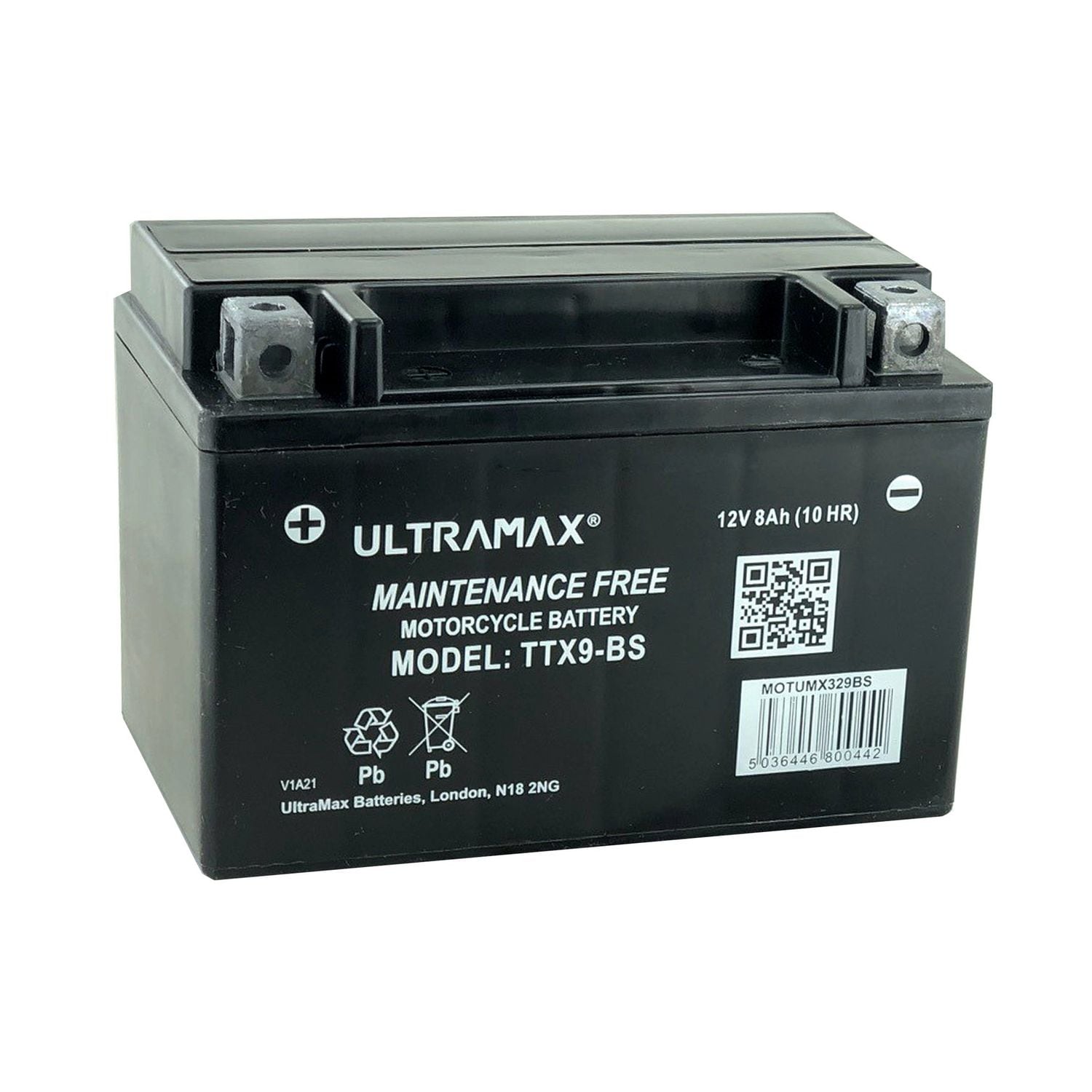 Ulltramax UltraMax TTX9-BS Replaces Yuasa YTX9-BSX, 12v 8Ah Motorcycle Batteries