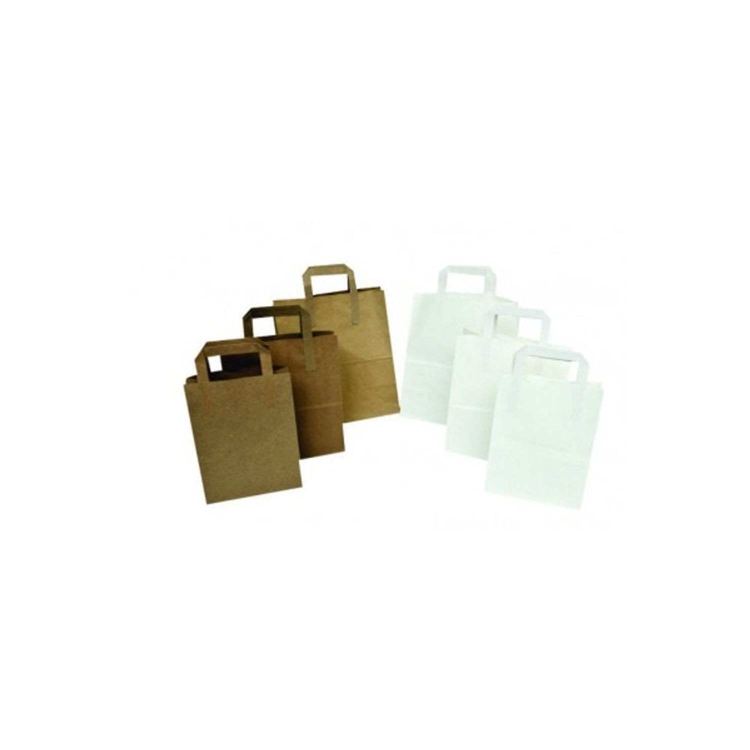 Paper Takeaway Bags White - Medium Pack of 250