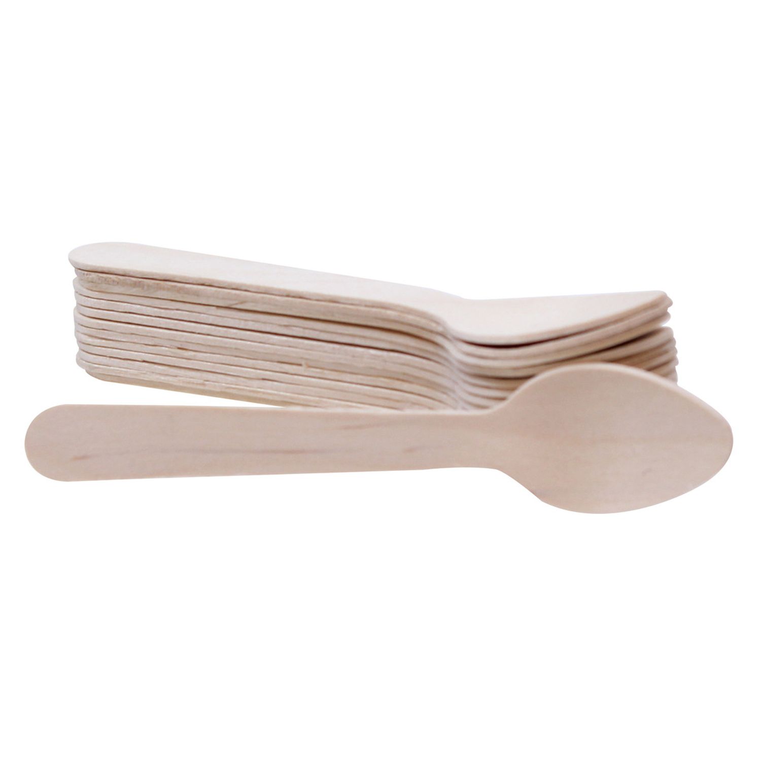 Tablecraft Disposable Wood Tasting Spoons Pack of 100