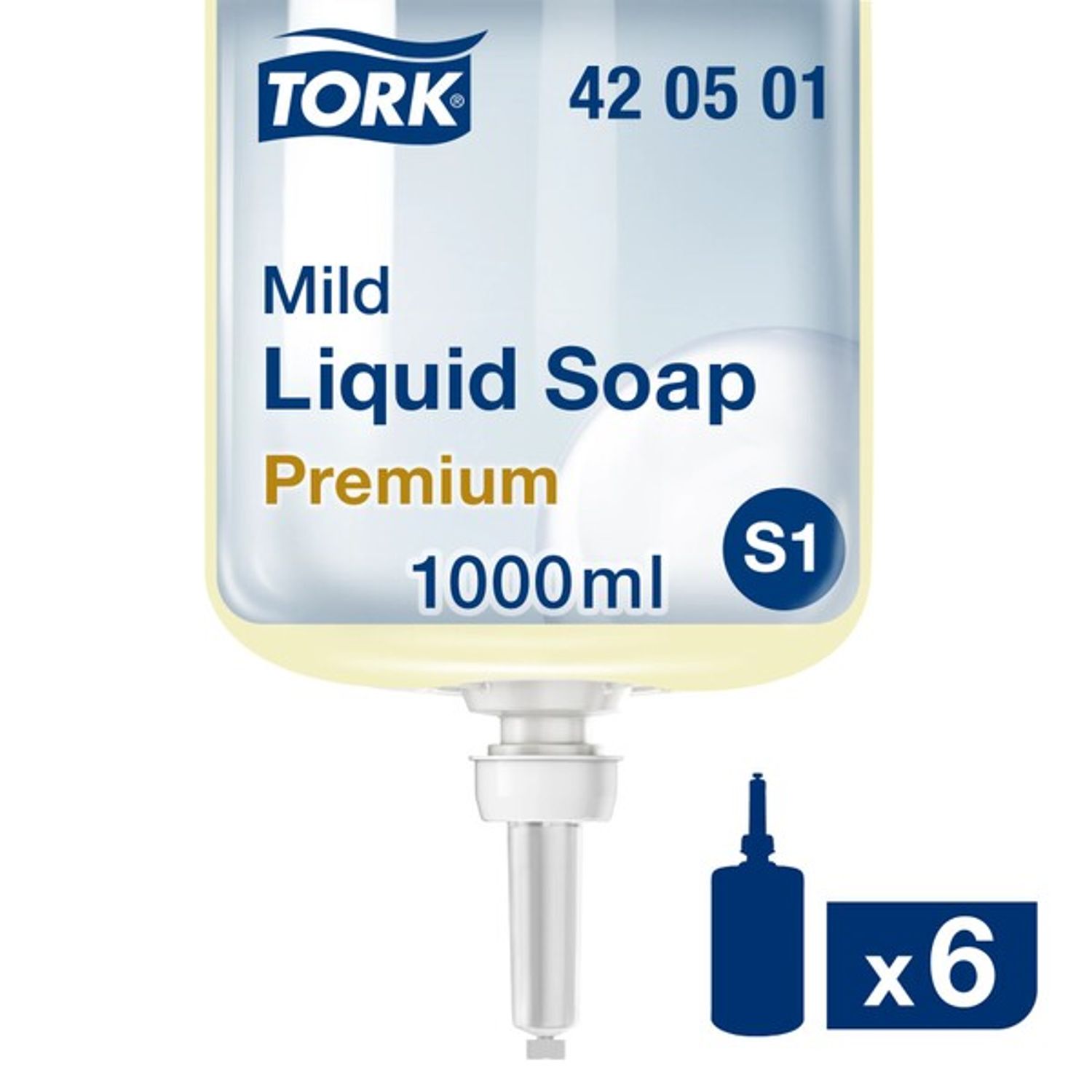 Tork S1 Mild Liquid Hand Soap 1 Litre - Pack of 6