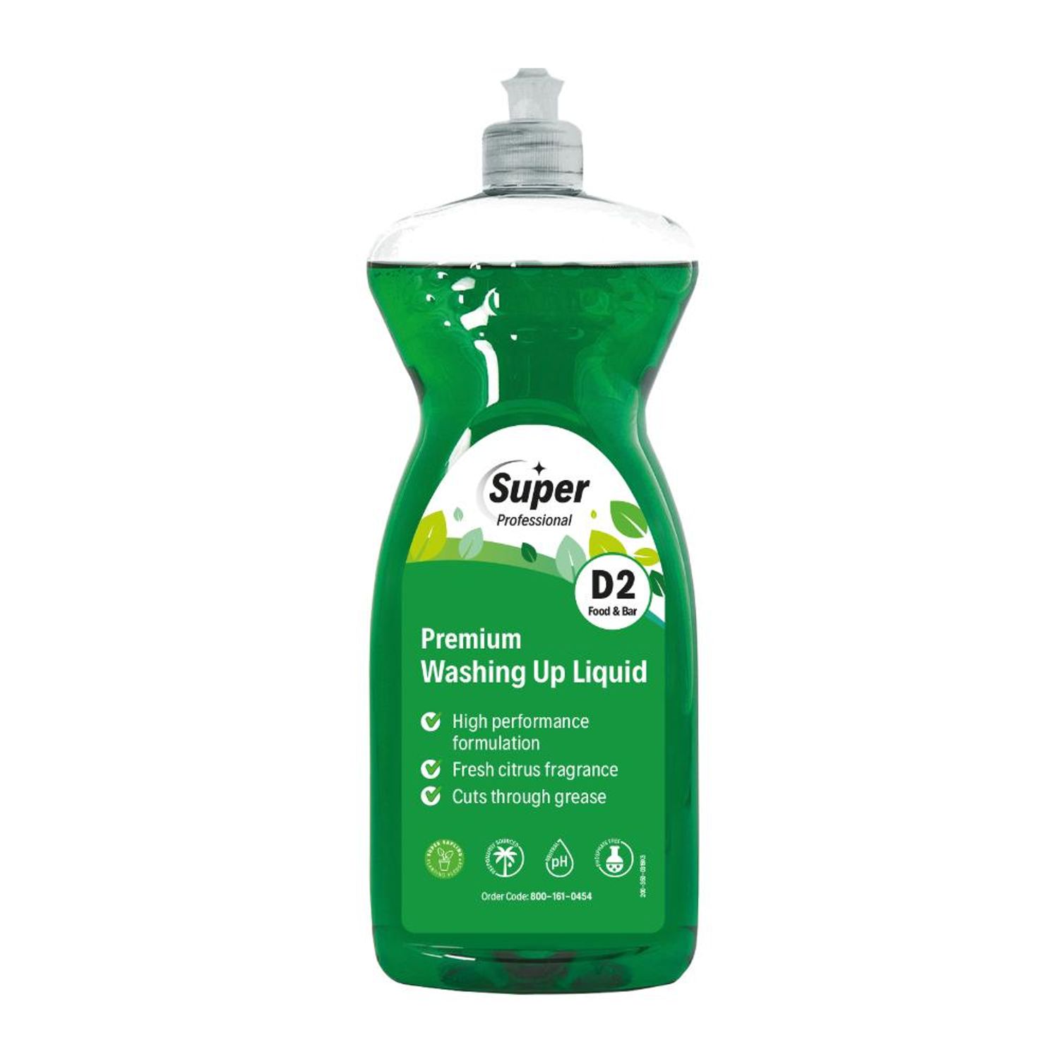 Mirius D2 Concentrated Green Detergent 1 Litre - Pack of 12