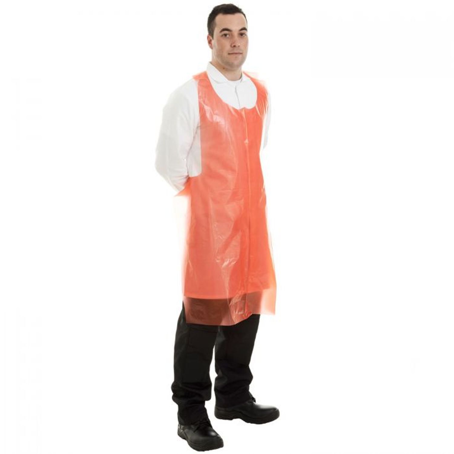 200 X Red Disp Aprons on Roll (675x1011mm) 20mu - Pack of 200