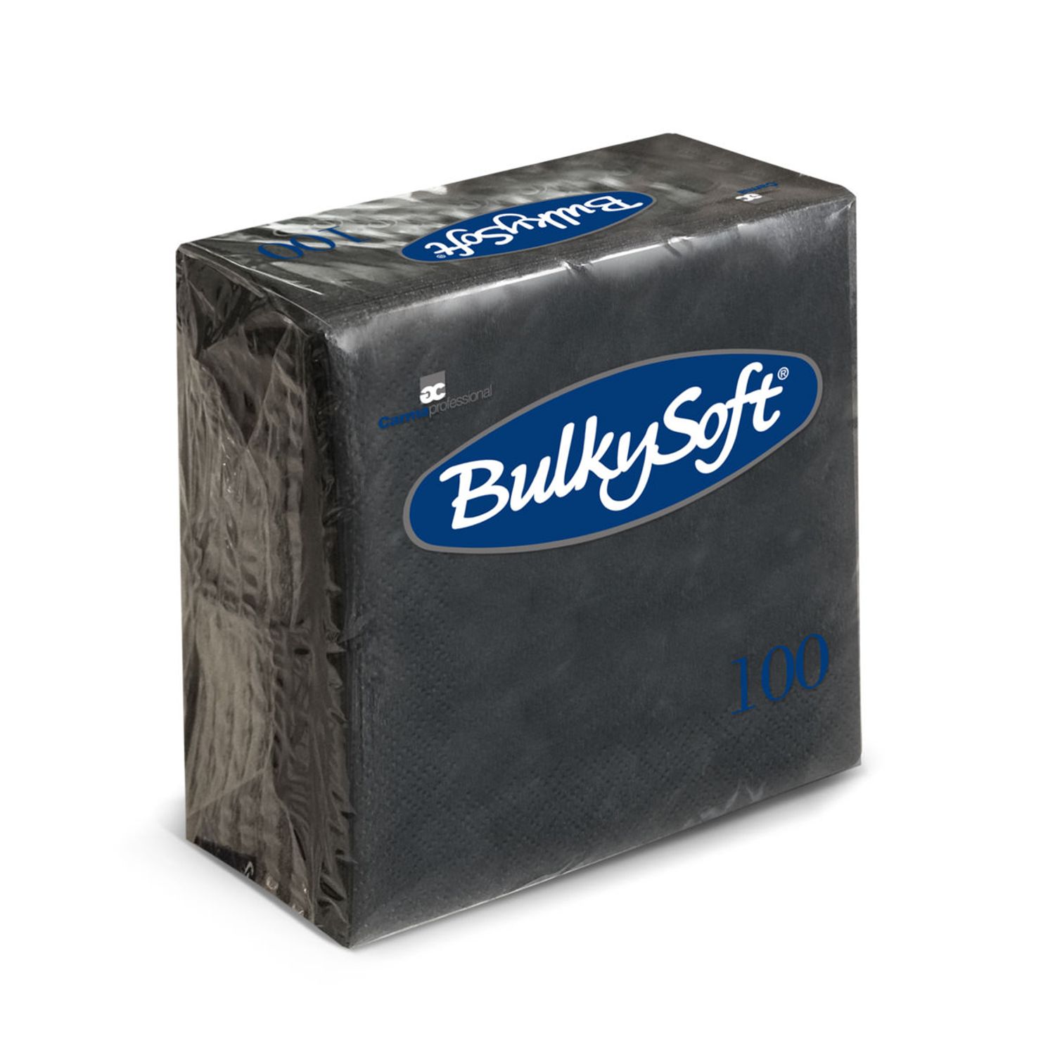 Bulkysoft 32204 24cm Black Cocktail Napkins x 2000