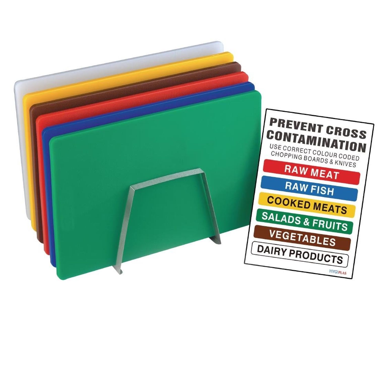 Full Set of 6 Chopping Boards & Rack