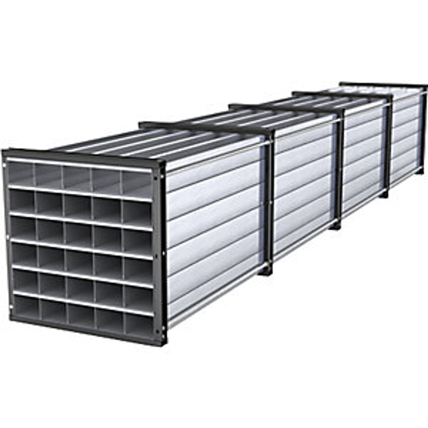 EUROKRAFTpro Honeycomb Shelving Unit HxWxD 1000 x 1000 x 6000mm  30 Trays 5 x 6