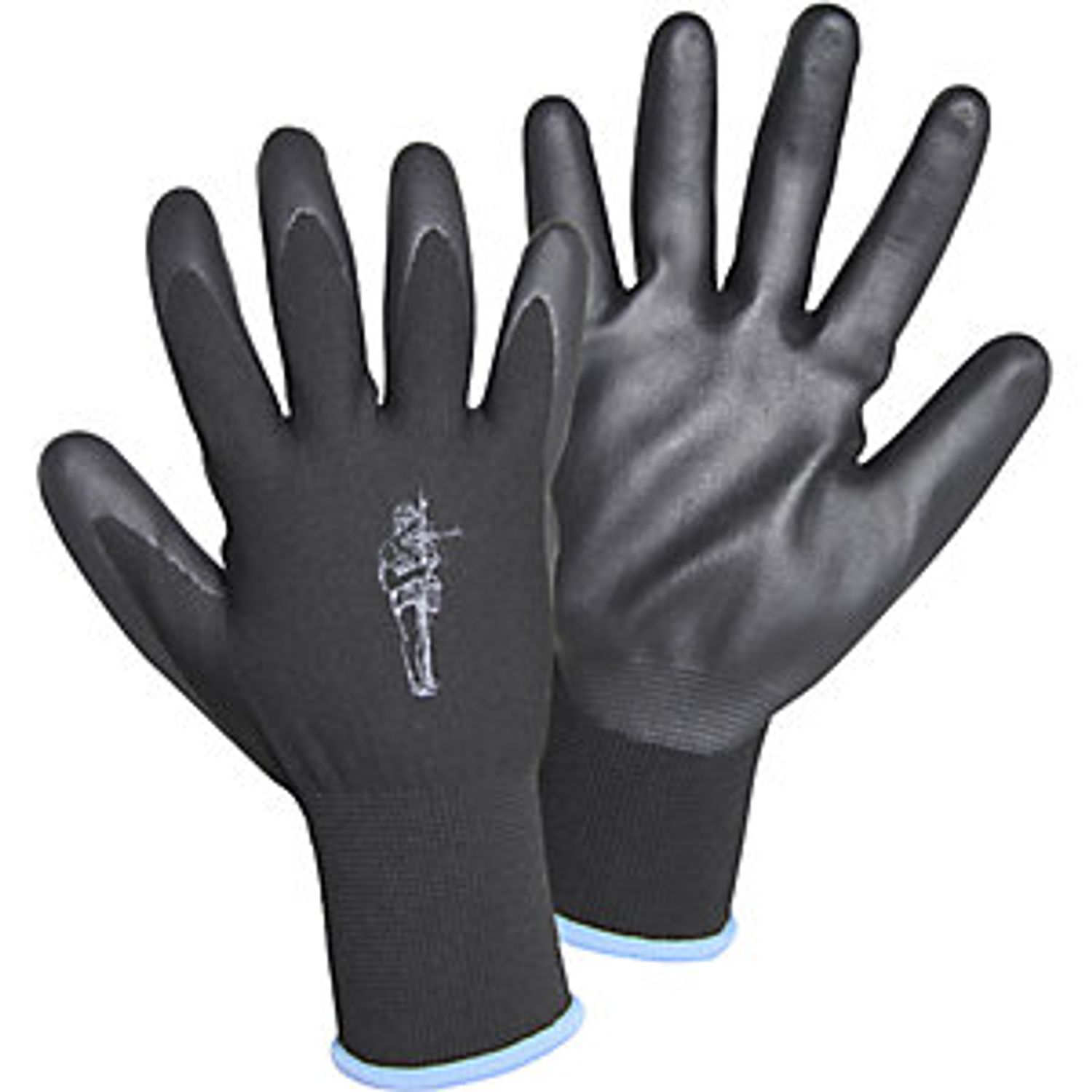 LEIPOLD + DHLE GMBH L+d Regio Fine Knit Gloves Pack of 12 Pairs Black Size 8 5+