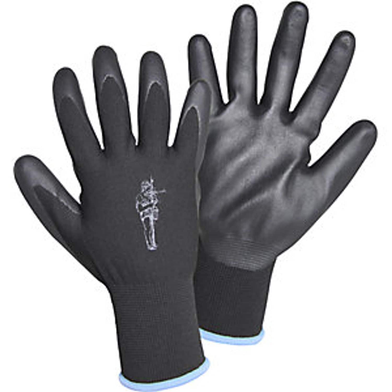 LEIPOLD + DHLE GMBH L+d Regio Fine Knit Gloves Pack of 12 Pairs Black Size 8