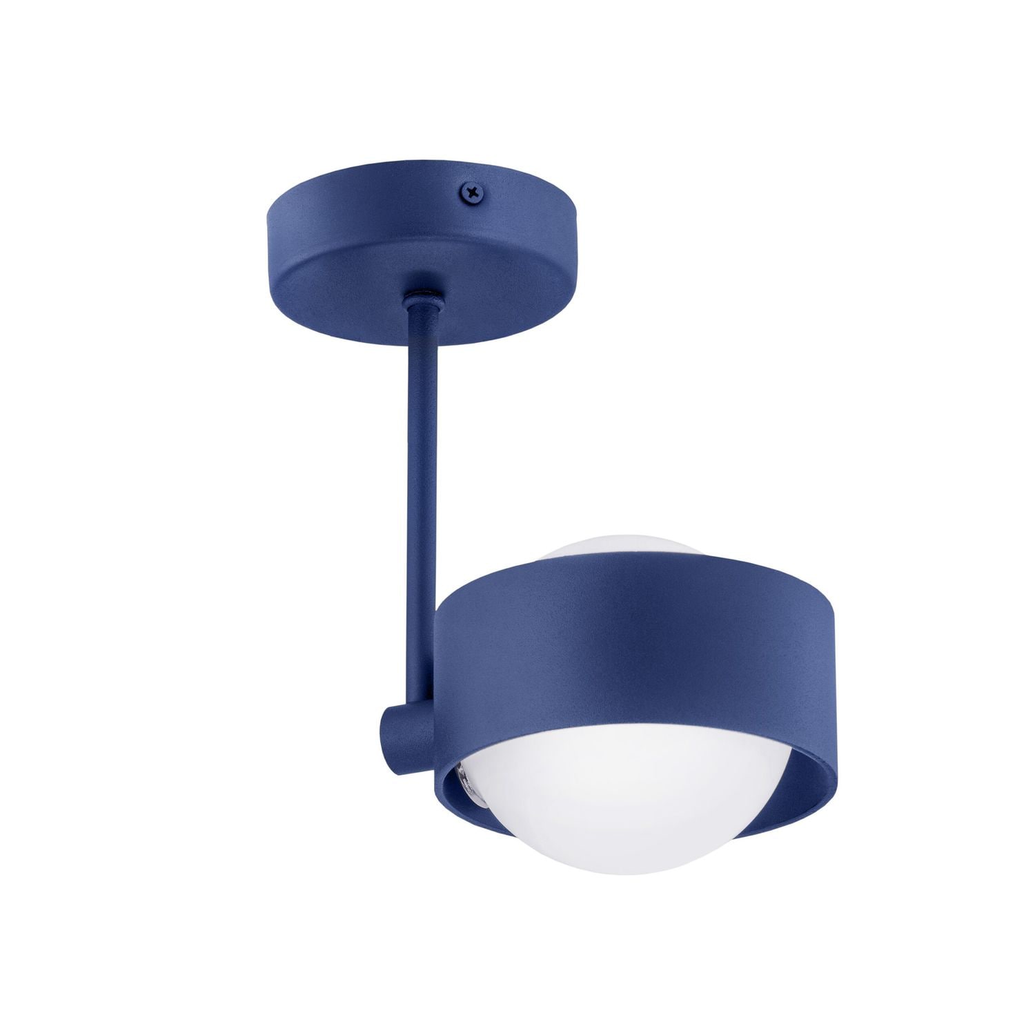 Argon Lighting Massimo Plus Outdoor Globe Ceiling Light Opal Matt Navy Blue Stru