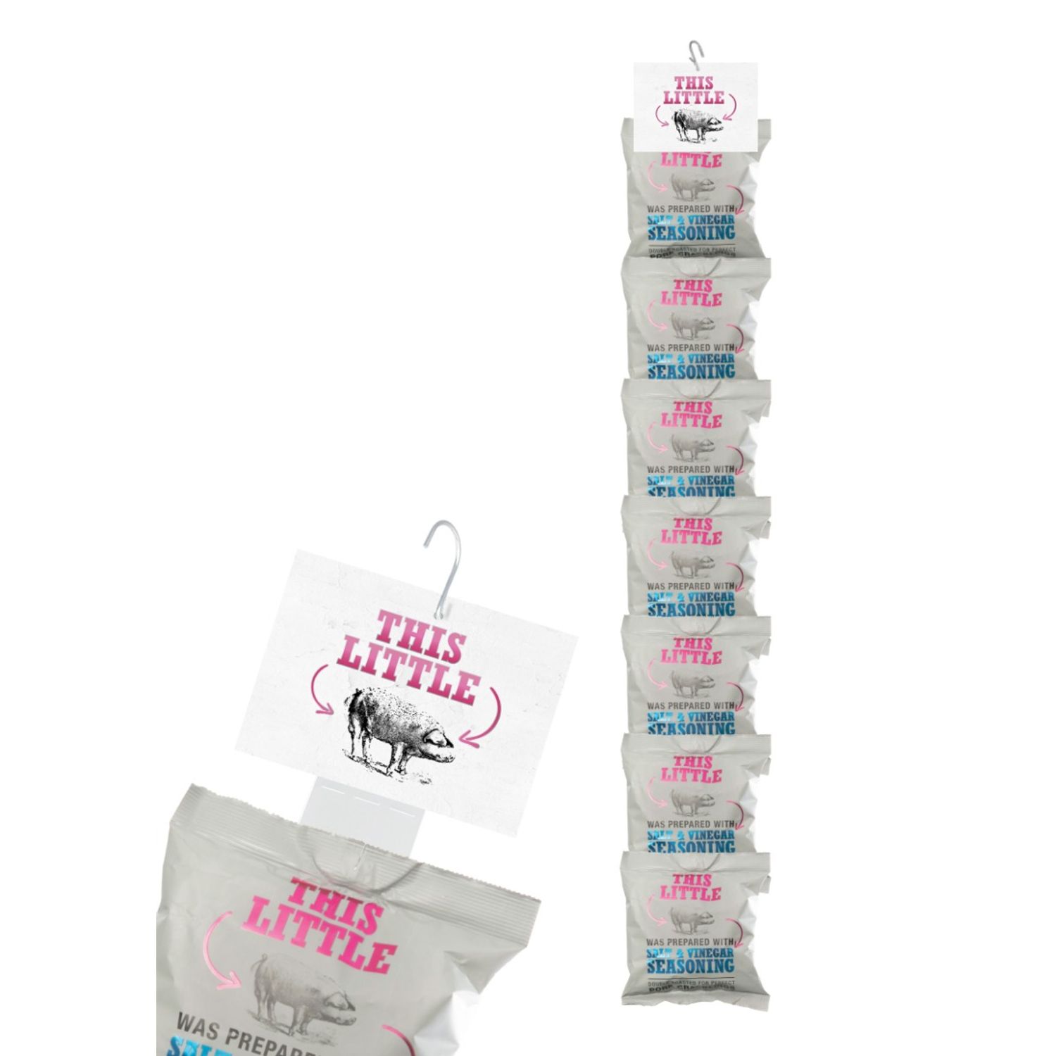 Snak Shed This Little PIG Salt & Vinegar Pork Cracklings on Strips - Pack of 24