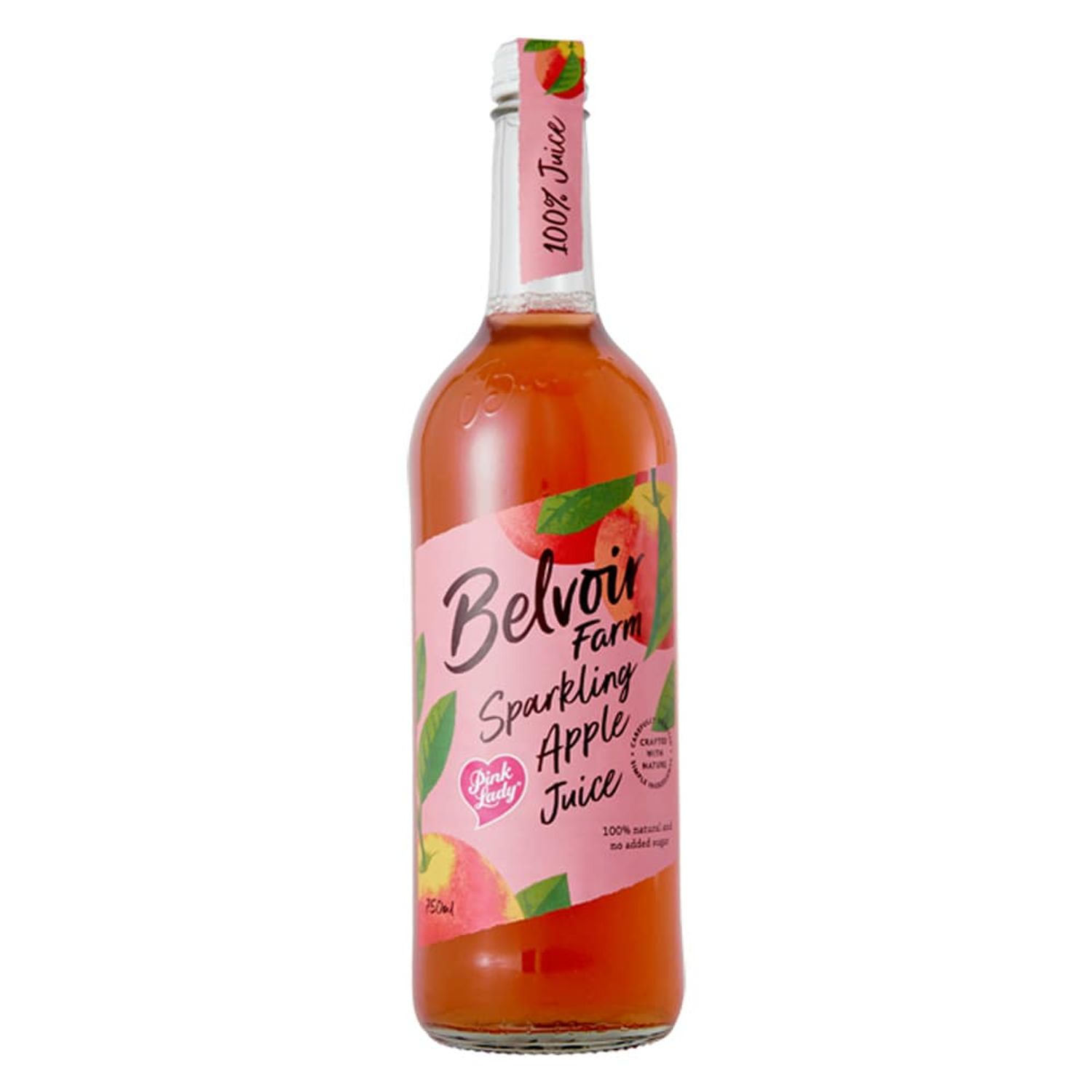 Belvoir Sparkling Pink Apple Juice 750ml - Pack of 6