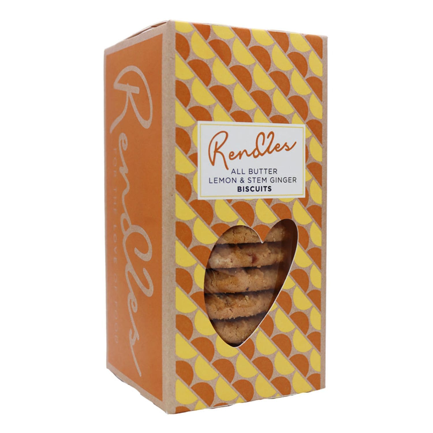 Rendles All Butter Lemon & Stem Ginger Biscuits - Pack of 12
