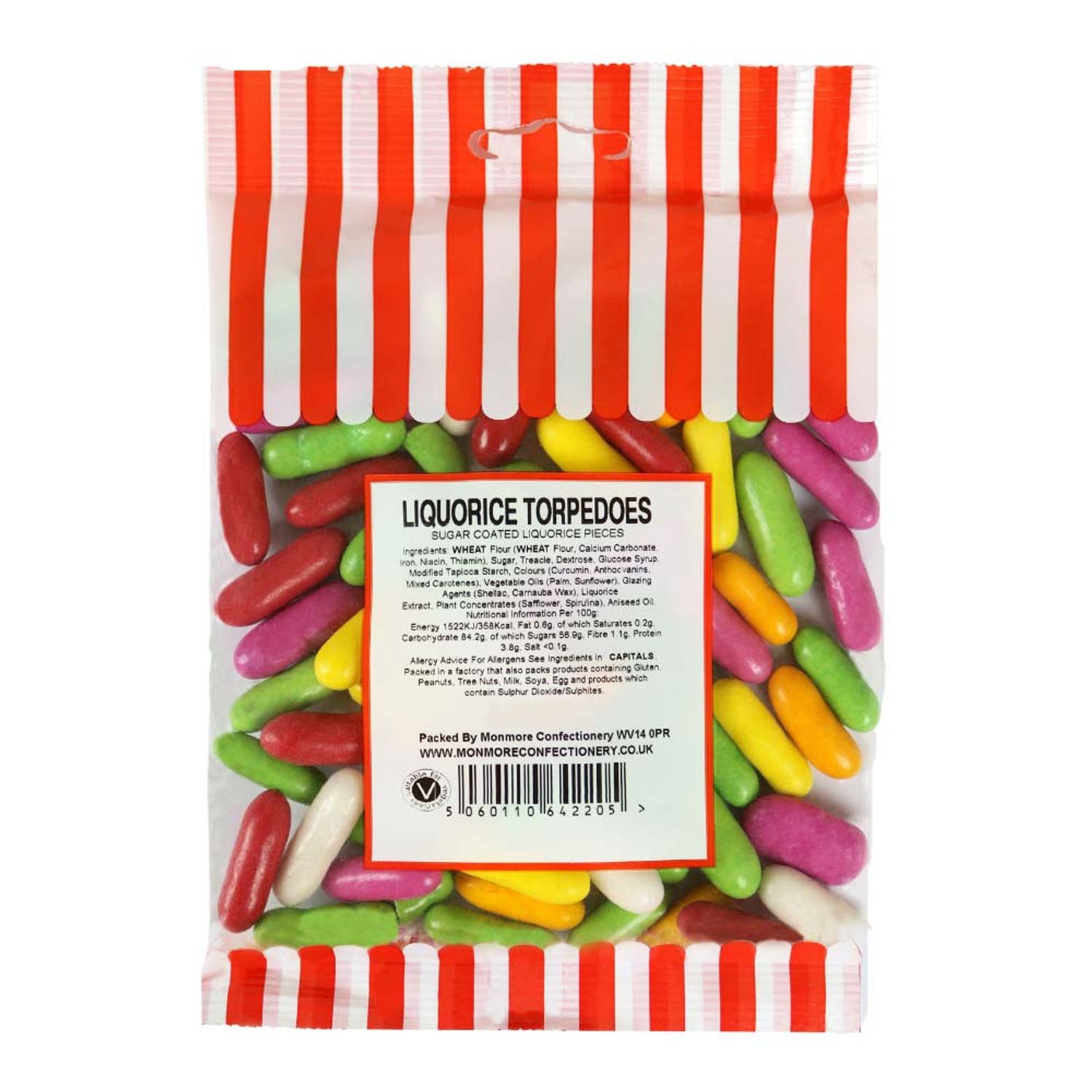 Monmore Liquorice Torpedoes - Pack of 24