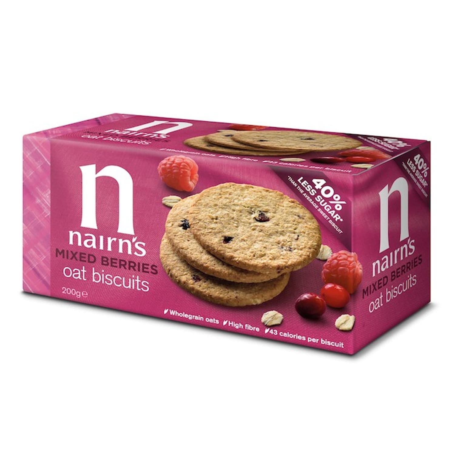 Nairns Mixed Berry Oat Biscuits - Pack of 10