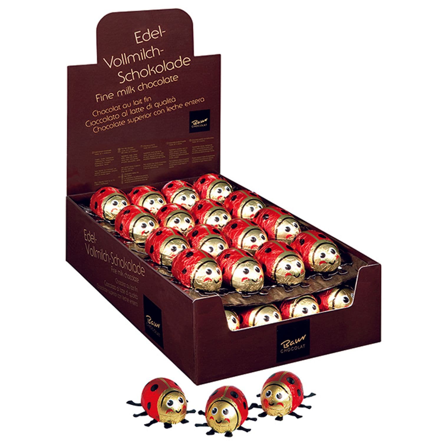 Baur Chocolate Ladybirds - Pack of 40