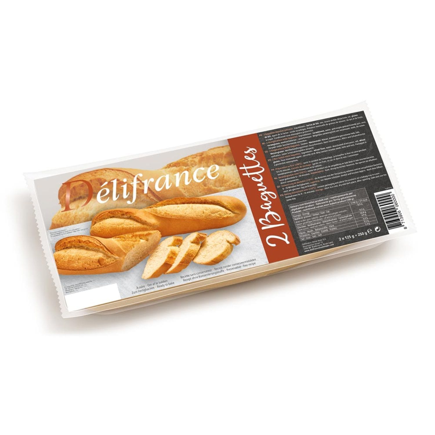 Delifrance 2 White Baguettes - Pack of 12