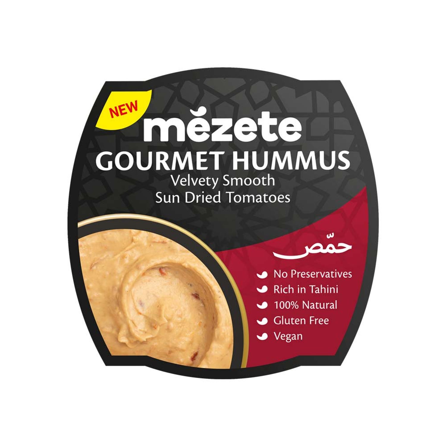 Mezete Sun-Dried Tomato Hummus - Pack of 6