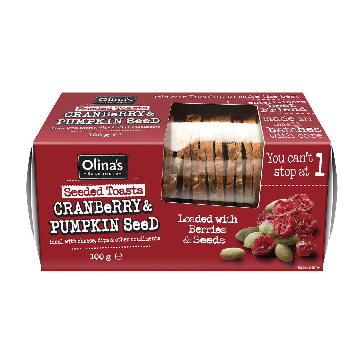 Olina's Bakehouse Cranberry & Pumpkin Seed Seeded Toasts
