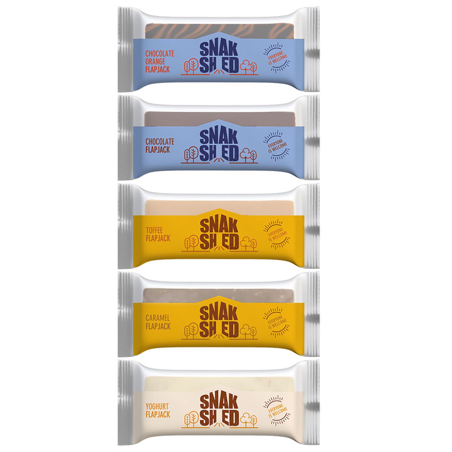 Snak Shed Mixed Topped Flapjacks (Chocolate Orange, Yoghurt, Caramel, Toffee, Ch