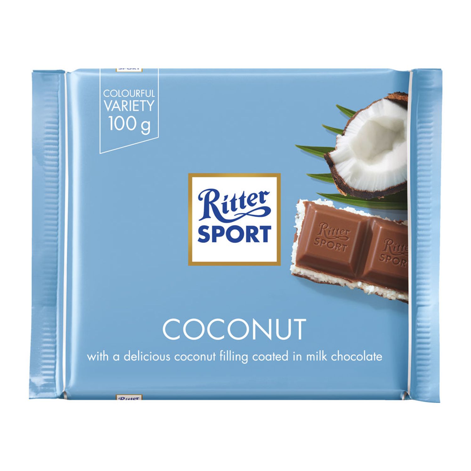 Ritter Sport Coconut Milk Chocolate - Pack of 12