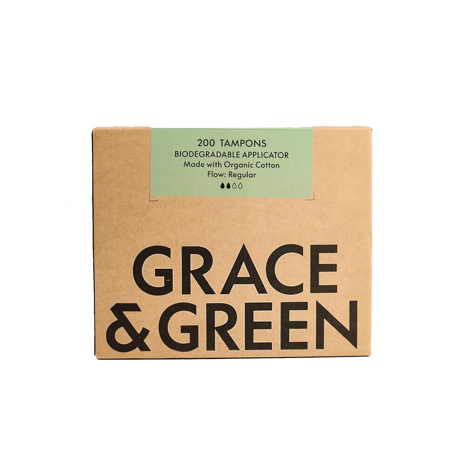 Grace and Green Bulk Organic Cotton Applicator Tampons Regular (Pack of 200)
