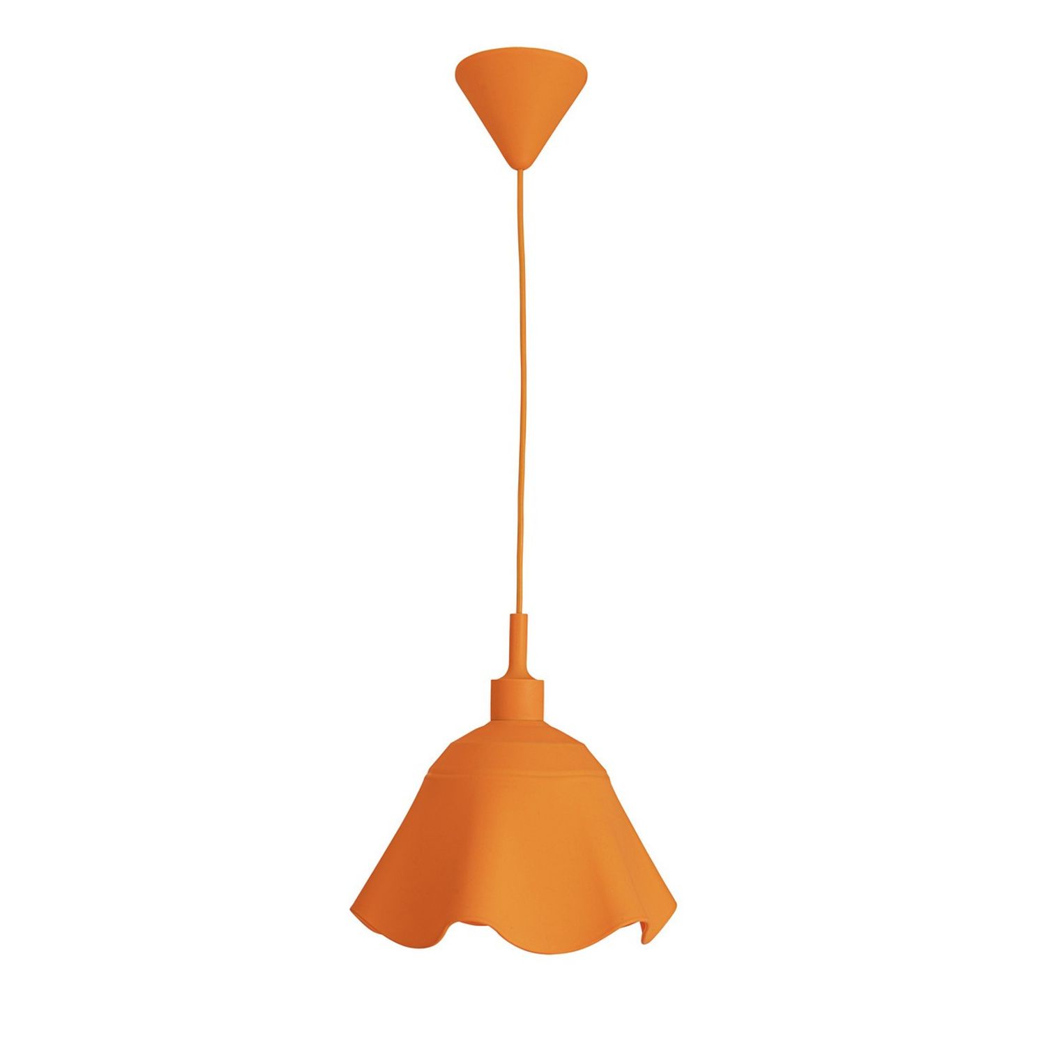 Nave Lighting Leya Dome Pendant Ceiling Light Orange 1xE27