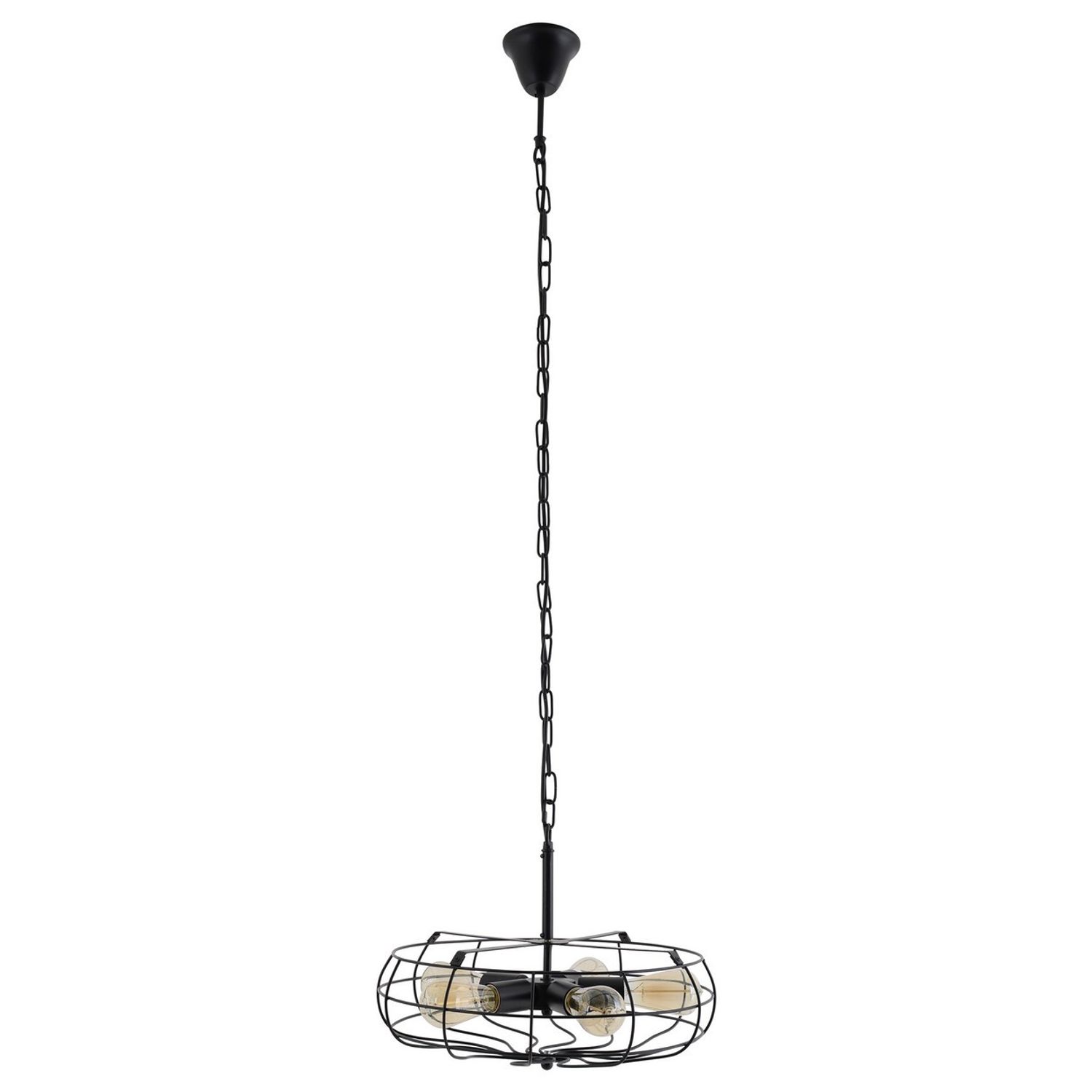Nave Lighting Alex Wire Frame Pendant Ceiling Light Black 5xE27