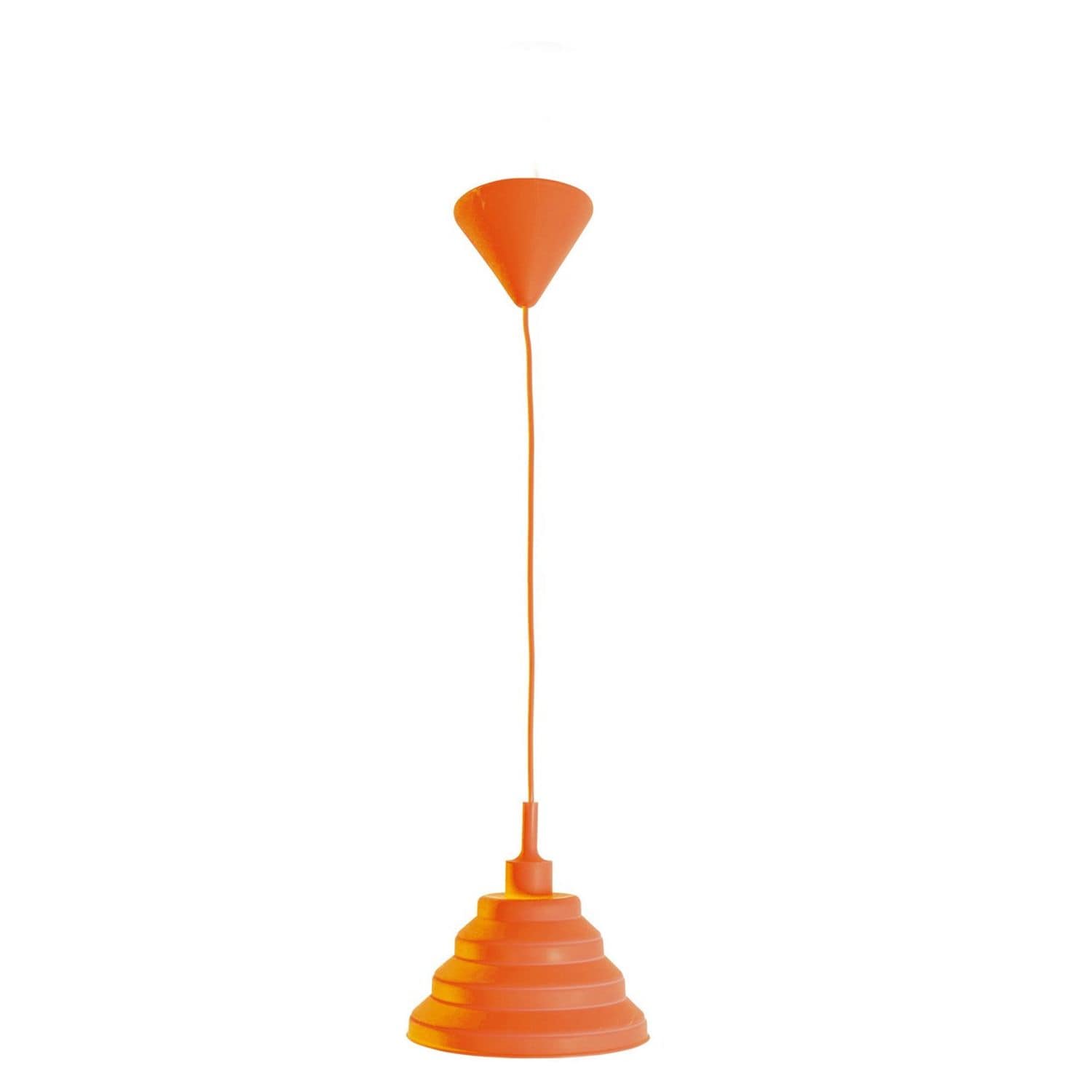 Nave Lighting Cara Dome Pendant Ceiling Light Orange 1xE27