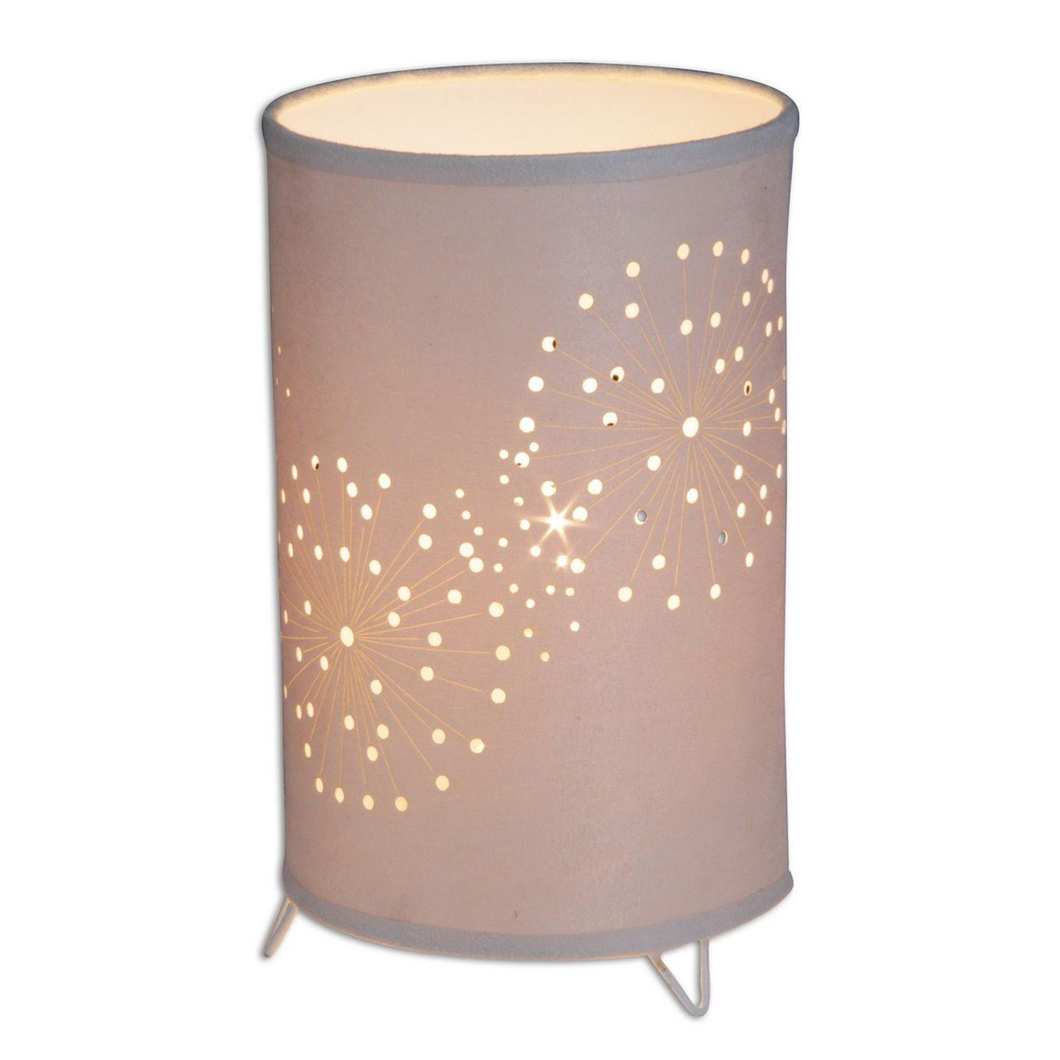 Nave Lighting Aurona Cylindrical Table Lamp Beige 1xE14