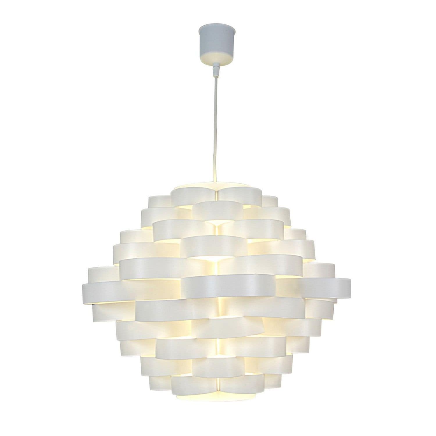 Nave Lighting White Line Pendant Ceiling Light White 1xE27