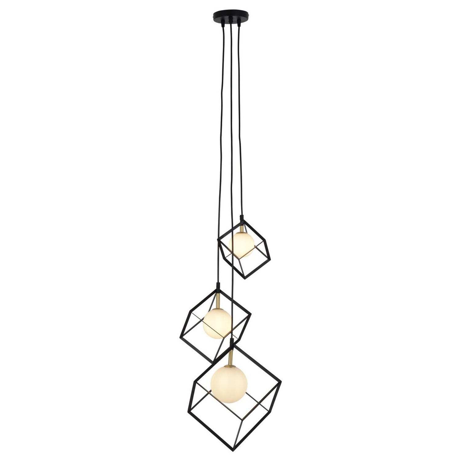 Nave Lighting Cadre Cluster Pendant Ceiling Light Black