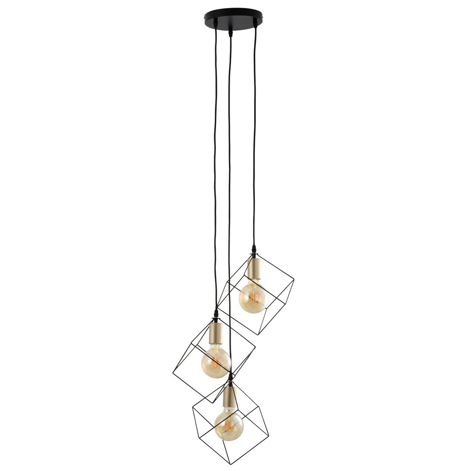 Nave Lighting Canto Cluster Pendant Ceiling Light Black 3xE27