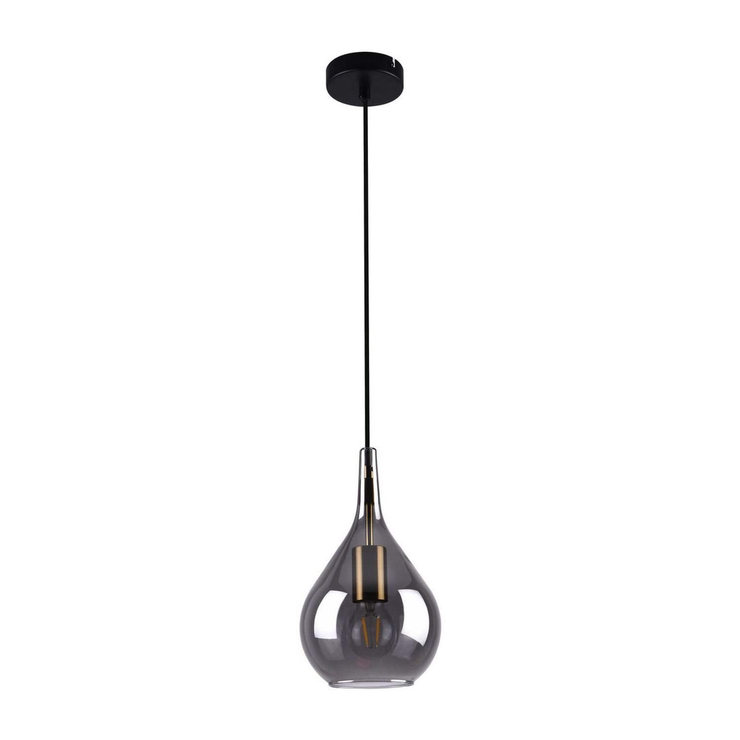 Nave Lighting Gota 20cm Dome Pendant Ceiling Light Black 1xE27