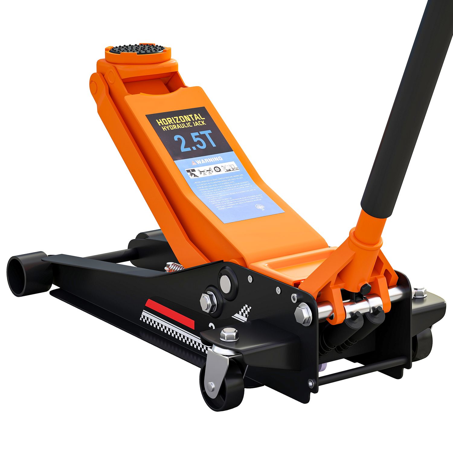 HOMCOM 2.5 Ton Low Profile Floor Jack 7.5-47 cm Hydraulic Car Trolley Jack